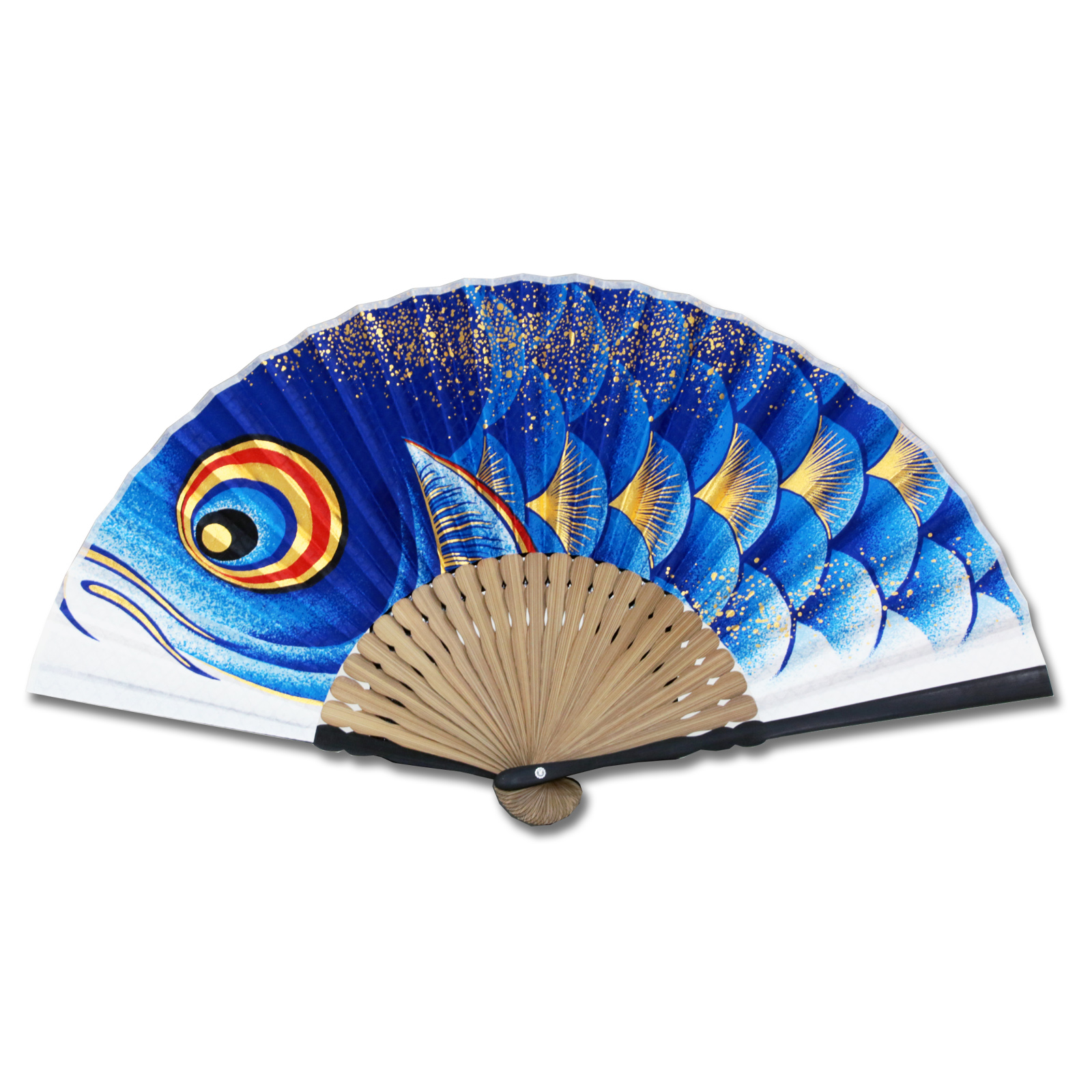 Folding Fan Blue Left