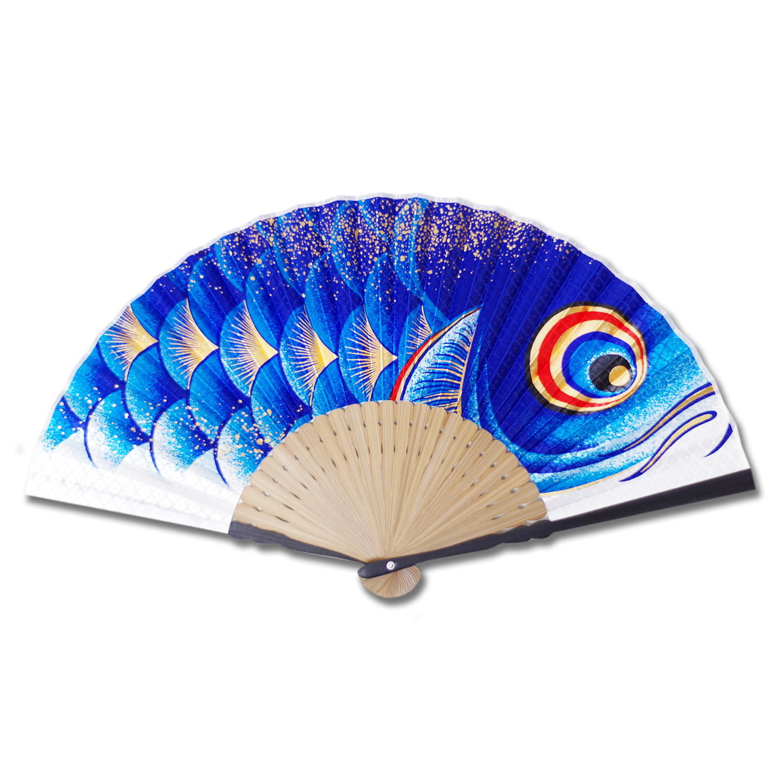 Folding Fan Blue Right