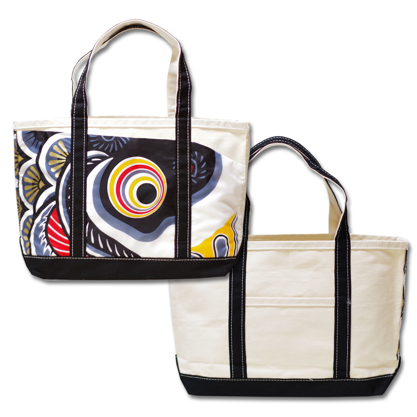Tote Bag Black Large Size Right Facing